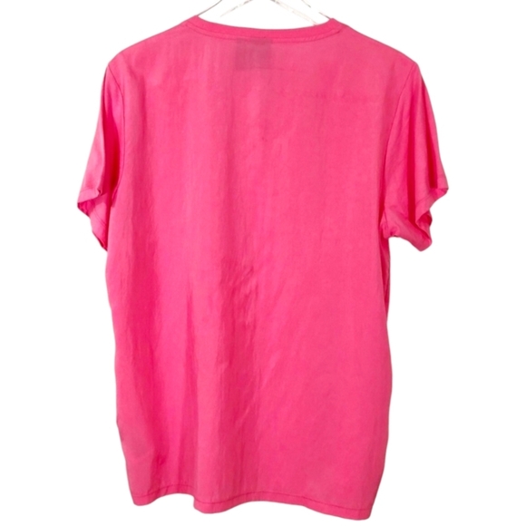 Adidas Pink T shirt with a silky material on the back - Picture 5 of 5